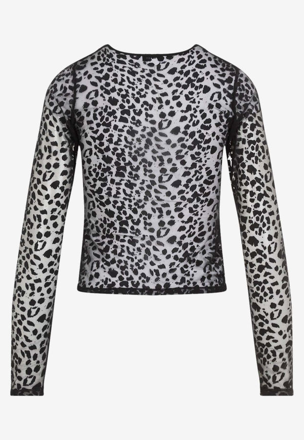 Leopard Devoré Top