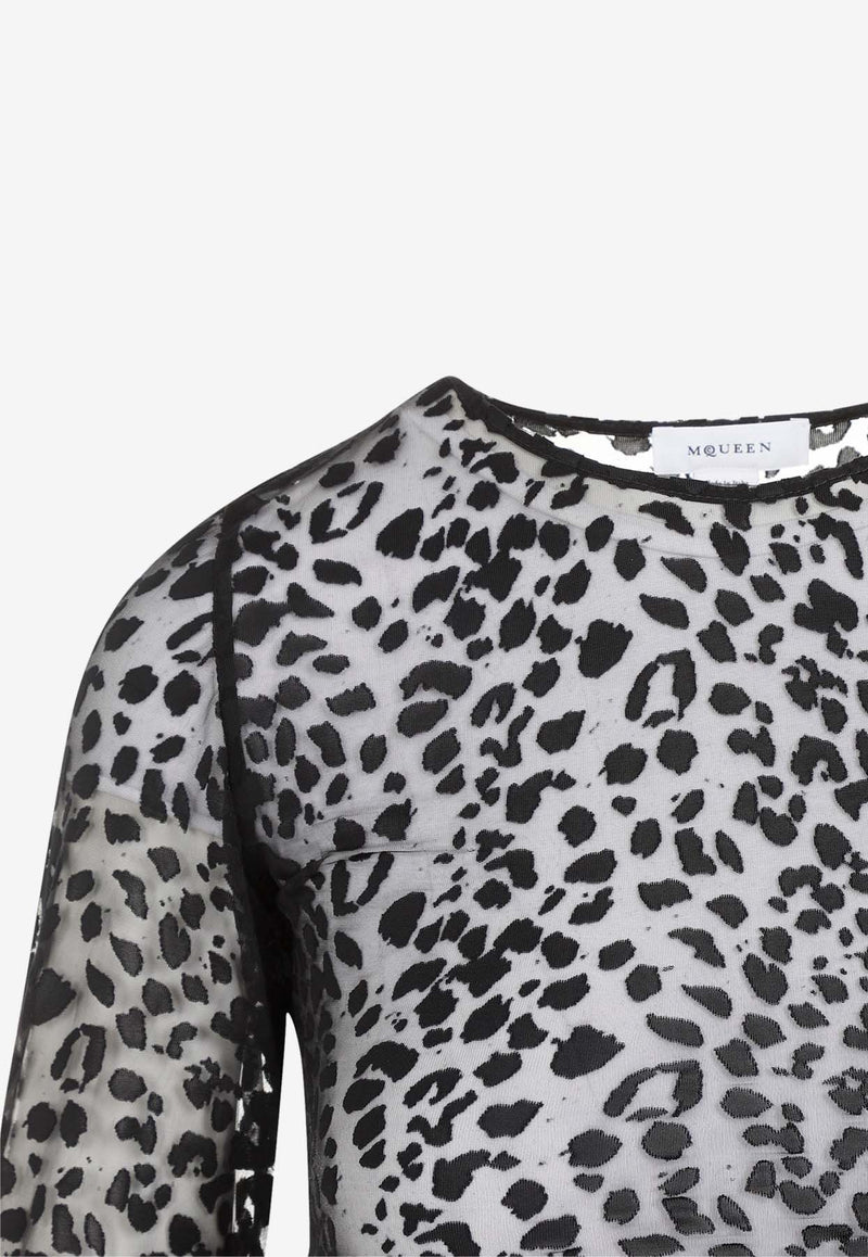 Leopard Devoré Top