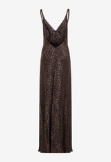 Leopard Jacquard Maxi Dress