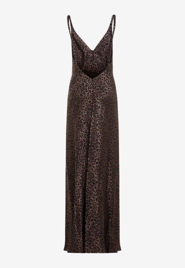 Leopard Jacquard Maxi Dress