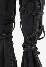 Low-Rise Tied Jeans