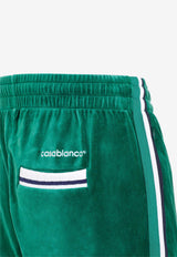 Logo Velour Track Pants