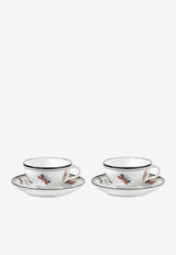 Ginori 1735 Arcadia Tea Set for 2 Person - Set of 2 White 140RG00 FX9401LXGENG01722400 + 140RG00 FTE400011500G01722400 + 140RG00 FZU000010250G01722400