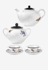 Ginori 1735 Arcadia Tea Set for 2 Person - Set of 2 White 140RG00 FX9401LXGENG01722400 + 140RG00 FTE400011500G01722400 + 140RG00 FZU000010250G01722400