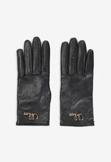 Iconic Logo Leather Gloves