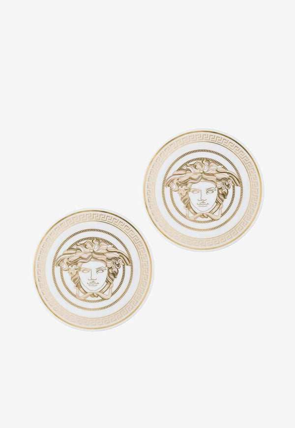 Versace Home Collection Medusa Gala Coasters - Set of 2 White 14214-403635-29151