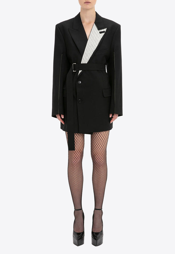 Victoria Beckham Double-Breasted Mini Blazer Dress Black