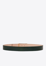 Victoria Beckham Jumbo Frame Leather Belt Dark Green 1424ABL005951ADARK GREEN