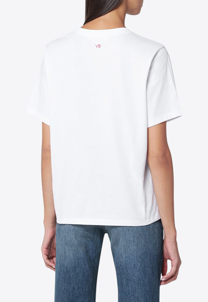 Victoria Beckham Yes It's Me Printed T-shirt White 1425JTS006986ACO/R_VIBEC-WHT