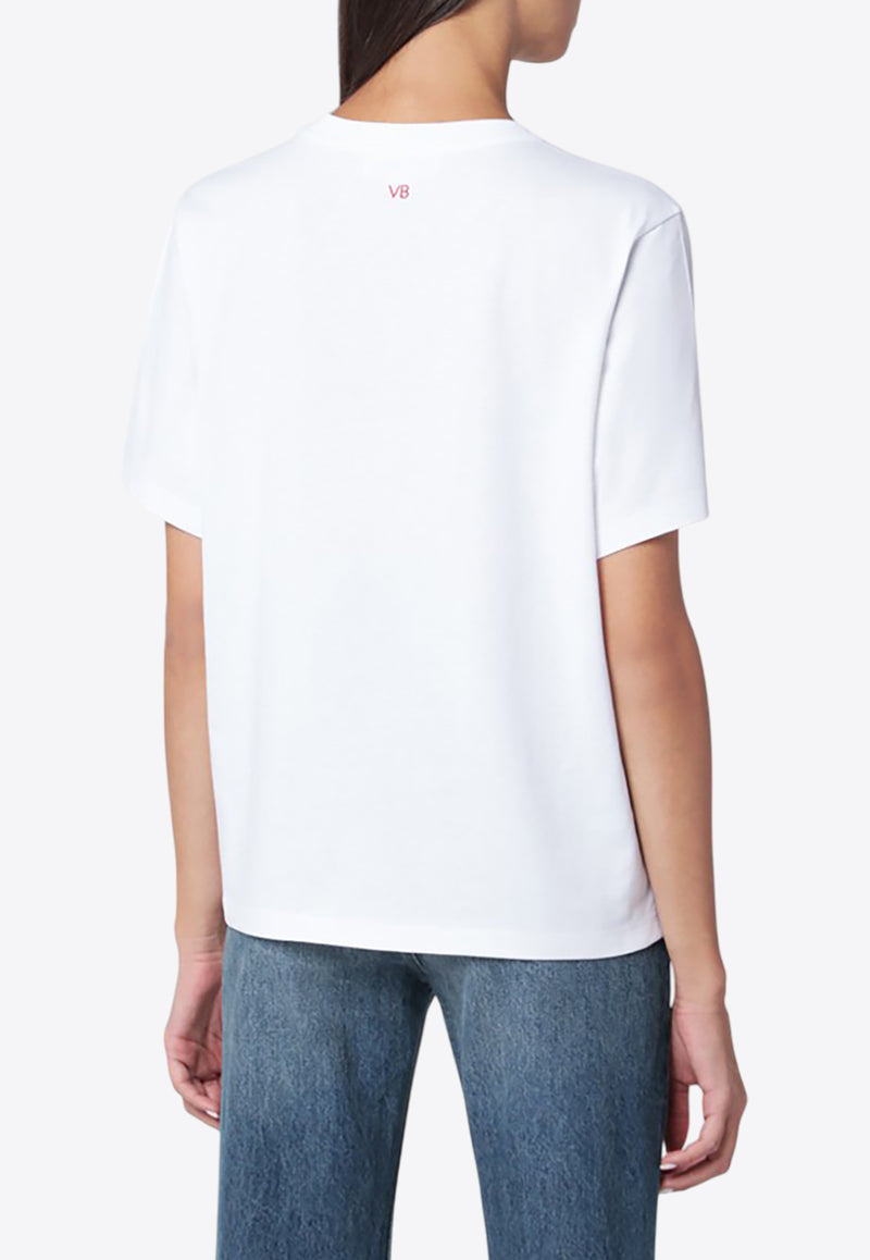 Victoria Beckham I'm Joy Print T-shirt White 1425JTS007015ACO/R_VIBEC-WHT