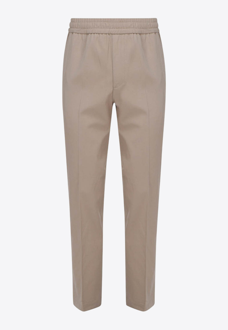 Salvatore Ferragamo Straight-Leg Pants with Pressed-Crease Beige 143342 P 742751 BONE