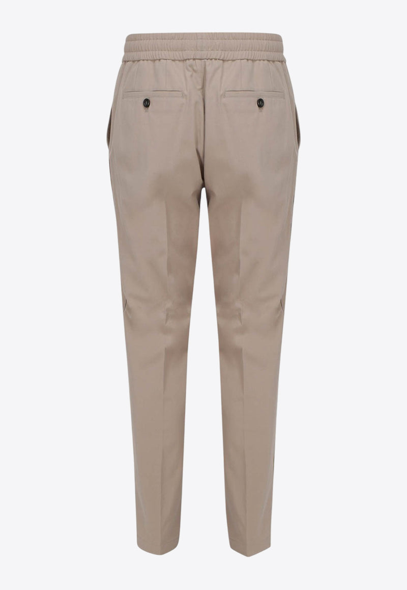 Salvatore Ferragamo Straight-Leg Pants with Pressed-Crease Beige 143342 P 742751 BONE