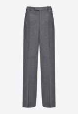 Salvatore Ferragamo Straight-Leg Tailored Pants Gray 143665 P 766939 VINTAGE GRAY