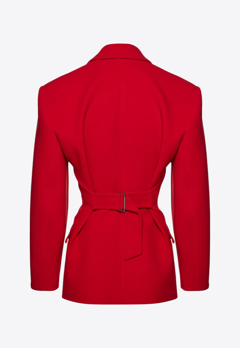 Magda Butrym Double-Breasted Hourglass Blazer Red 143924RED