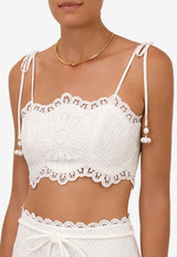 Zimmermann Ottie Broderie Anglaise Cropped Top Ivory 1442TSS242_000_IVO