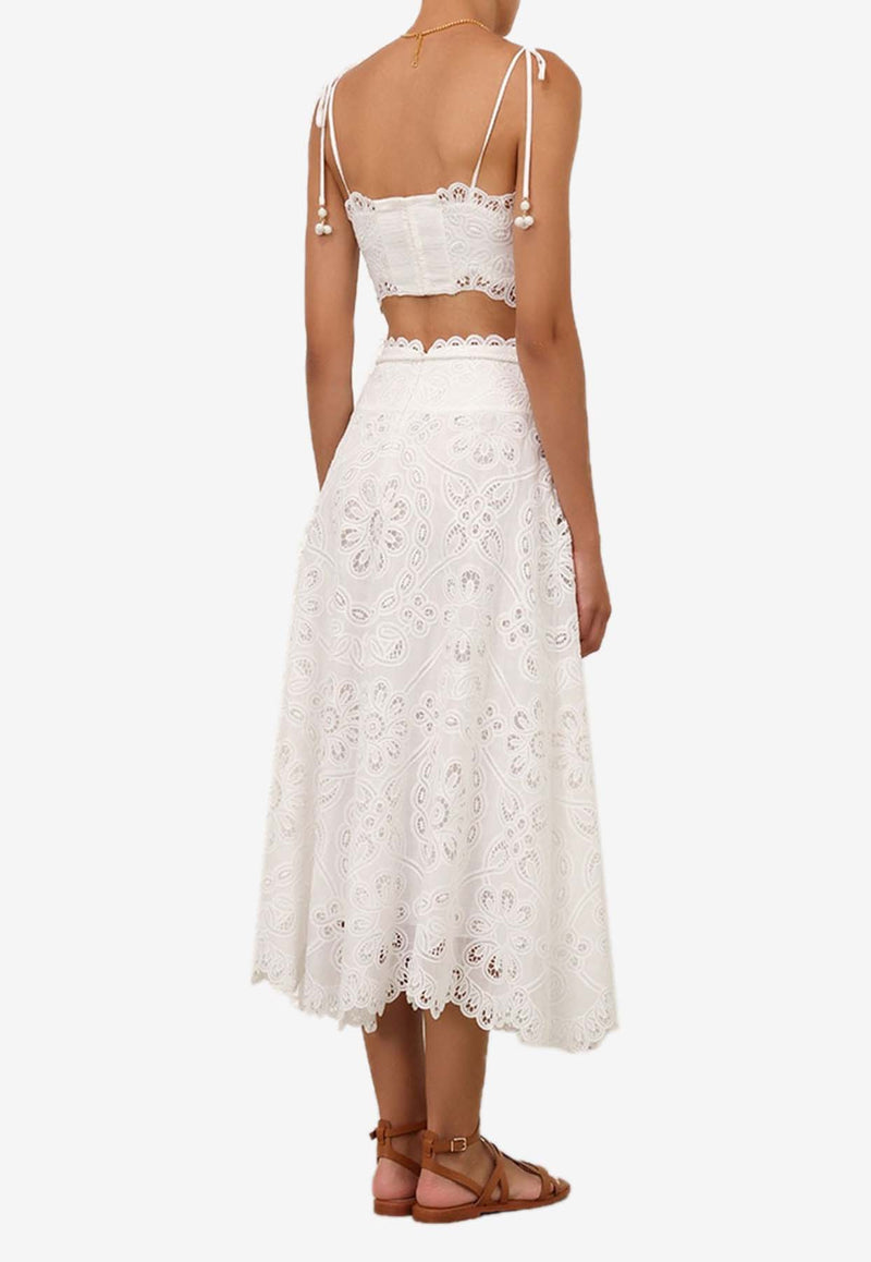 Zimmermann Ottie Broderie Anglaise Cropped Top Ivory 1442TSS242_000_IVO