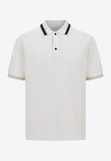 Ferragamo Short-Sleeved Polo T-shirt White 144705 H 786175 WHITE/MOSS/GINGER