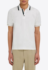 Ferragamo Short-Sleeved Polo T-shirt White 144705 H 786175 WHITE/MOSS/GINGER