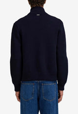 Ferragamo Gancini Jacquard Bomber Jacket Navy 144805 B 785958 NEW NAVY