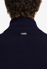 Ferragamo Gancini Jacquard Bomber Jacket Navy 144805 B 785958 NEW NAVY