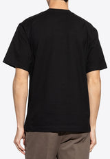 Ferragamo Leather Patch T-shirt Black 144818 H 786361 NERO