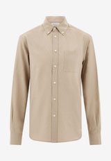Ferragamo Gancini Jacquard Long-Sleeved Shirt Beige 144831 C 790048 SAFARI