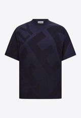 Ferragamo Graphic Print T-shirt Navy 144857 H 786383 NEW NAVY