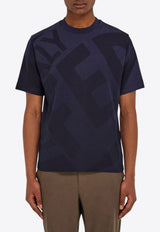 Ferragamo Graphic Print T-shirt Navy 144857 H 786383 NEW NAVY