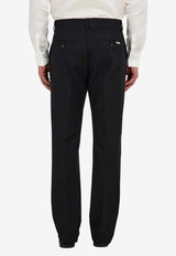 Ferragamo Straight-Leg Chino Pants Black 145238 P 790239 NERO
