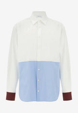 Ferragamo Colorblocked Long-Sleeved Shirt Multicolor 145617 D 794402 WHITE