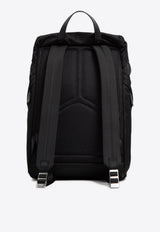 حقيبة ظهر من الجلد والنايلون المُعاد تدويره