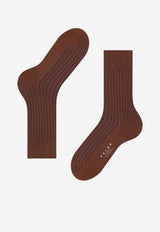 FALKE Shadow Ribbed Logo Socks Brown 14684_BROWN
