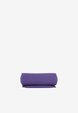Mini Herbag Zip 20 in Purple Canvas and Black Hunter Leather