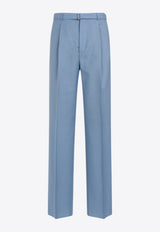 Wool Straight-Leg Pants