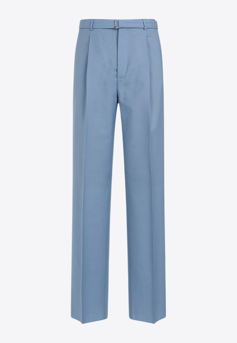 Wool Straight-Leg Pants