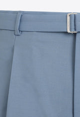 Wool Straight-Leg Pants