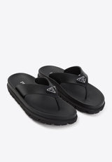 Triangle Logo Rubber Thong Sandals