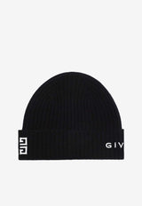 Logo-Embroidered Ribbed Beanie