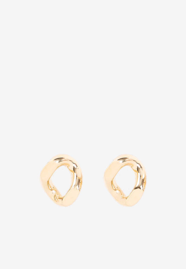 Chain-Ring Hoop Earrings