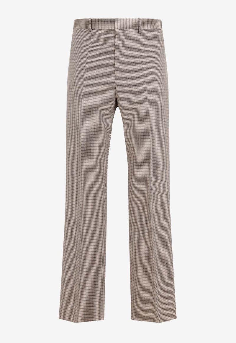 Checked Tailored Pants in Wool