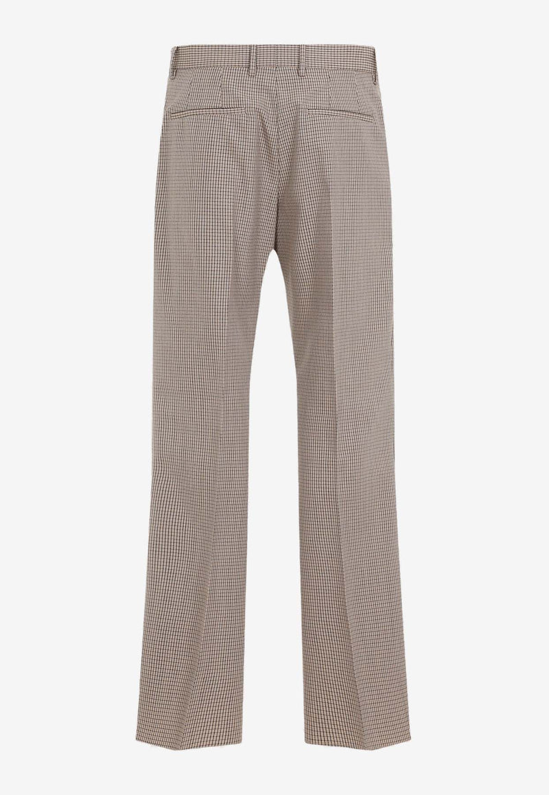 Checked Tailored Pants in Wool