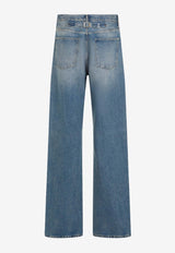 Straight-Leg Washed Jeans