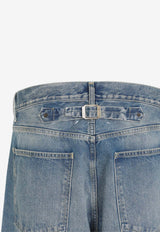 Straight-Leg Washed Jeans