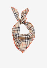 Vintage Check Silk Scarf