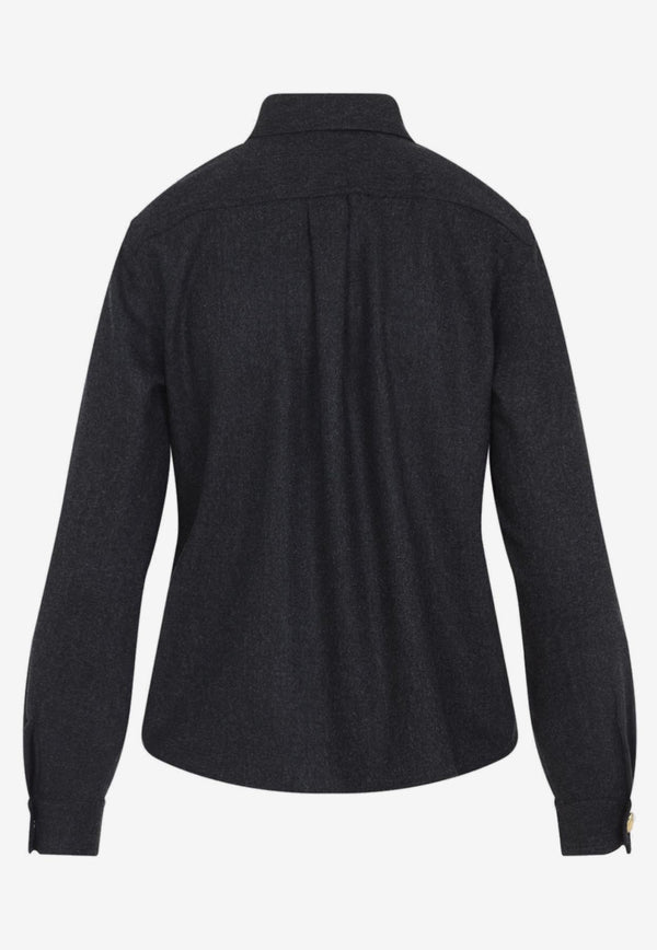 Long-Sleeved Wool Shirt