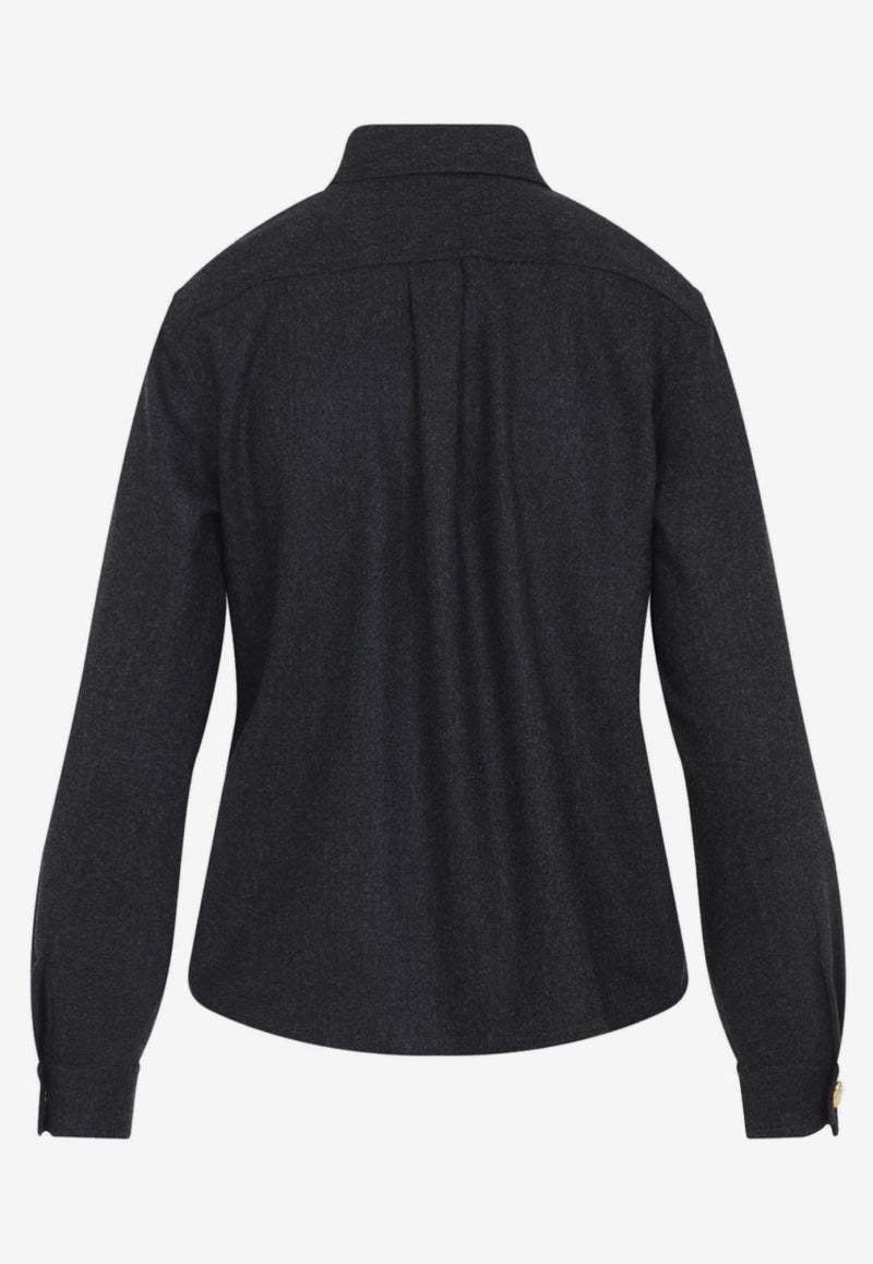 Long-Sleeved Wool Shirt