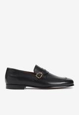 Strapped Leather Loafers