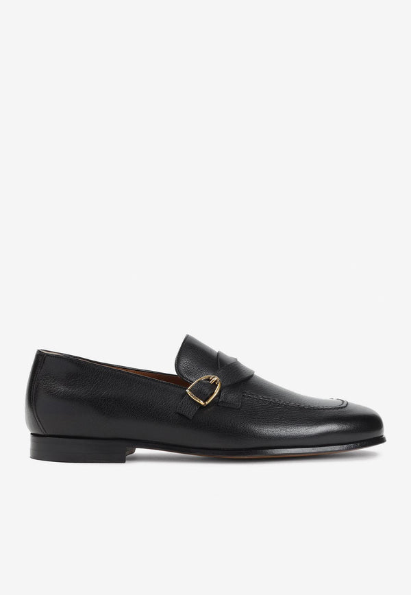 Strapped Leather Loafers