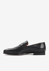 Strapped Leather Loafers