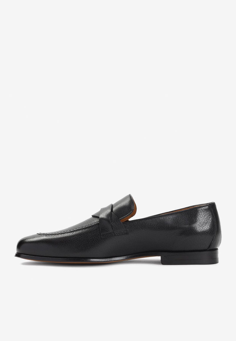 Strapped Leather Loafers